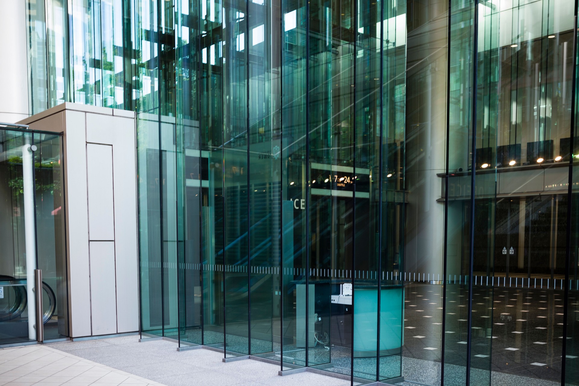 Door of beautiful glass